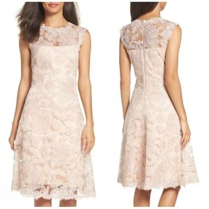 Tadashi Shoji floral lace fit and flare dress